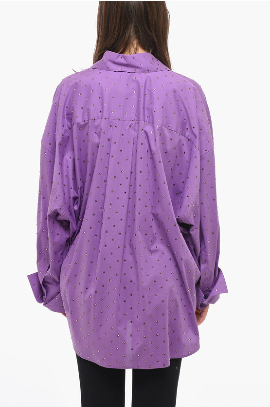 Giuseppe Di Morabito Oversized Crystal Embellished Shirt Women Oversized Crystal Embellished Shirt 1464422 Big