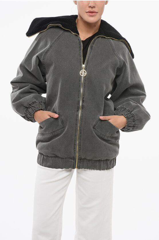 Patou Oversized Denim Jacket With Padding
