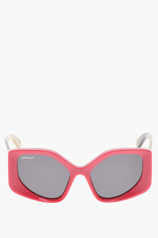 Off-white Oversized Denver Bufferfly Sunglasses With Contrasting Templ