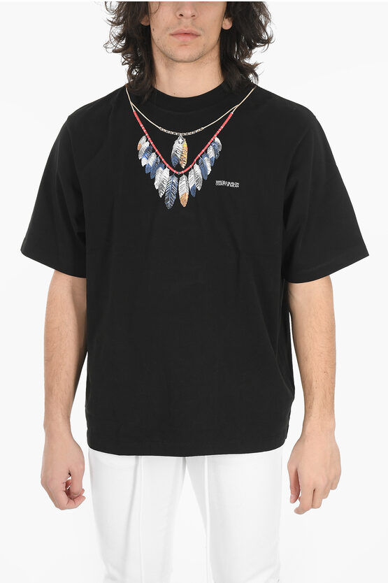 トップス Marceloburlon feather print long tee Marceloburlon feather print long tee - メルカリ