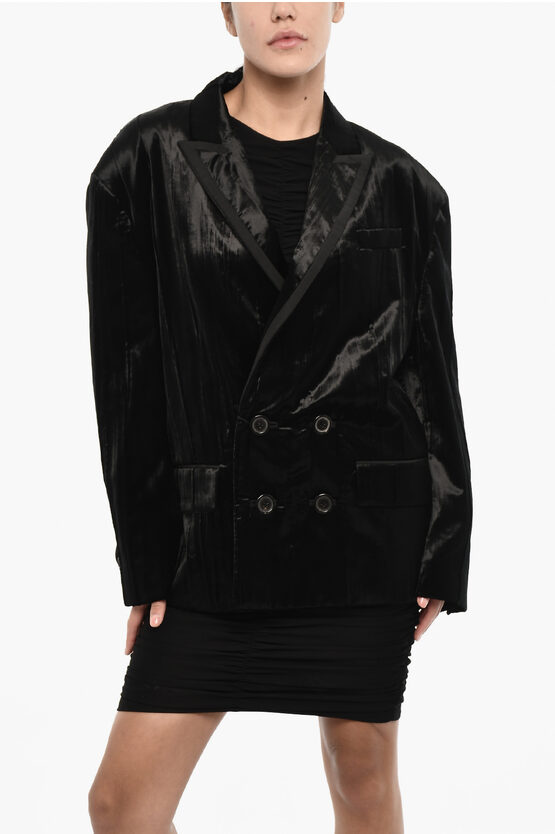 Dsquared2 Oversized Fit Chenille Double Breasted Blazer