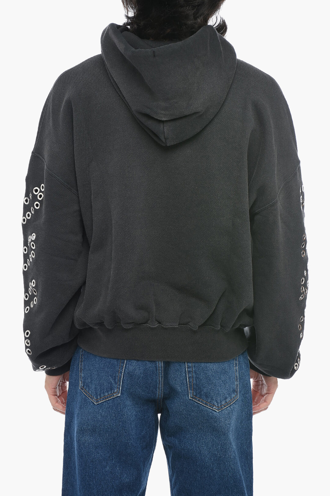 Off-White Oversized Hoodie Sweatshirt with Eyelet Detail men