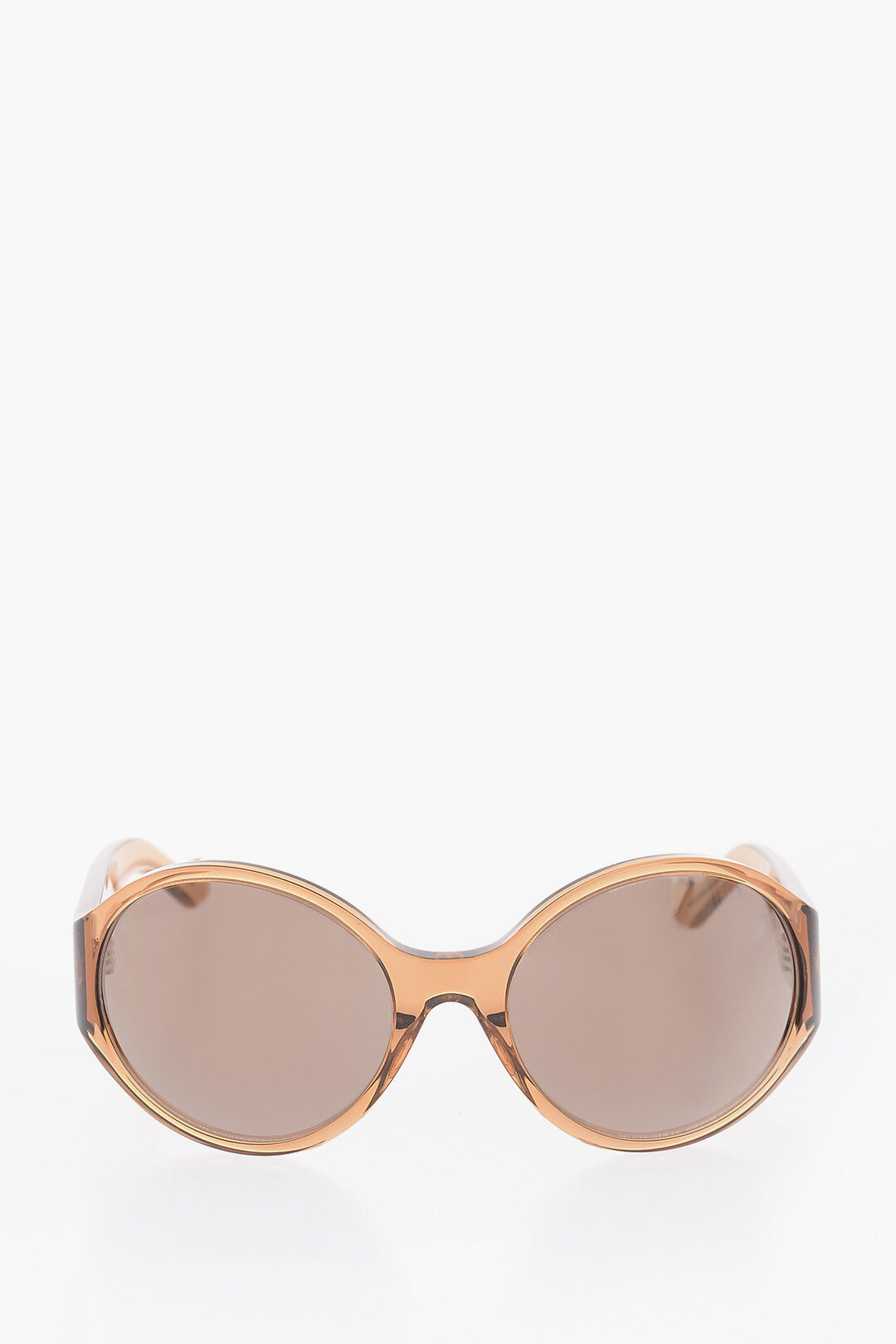 Loewe Oversized Oval Shaped Glasses Decorated with a Golden Metal Plate ...