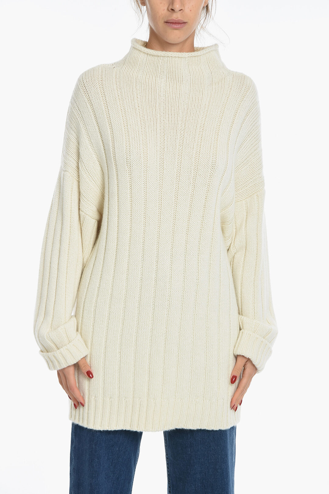 The Row Oversized Ribbed Cashmere DANAE Turtleneck Sweater women