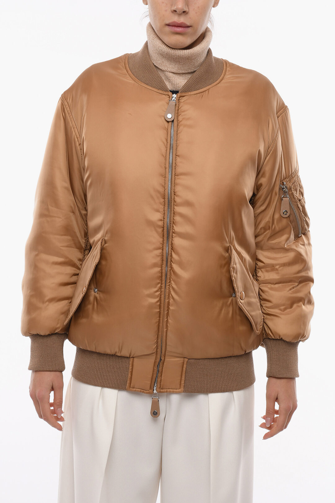Stella McCartney Oversized SHELL Bomber Jacket with Back
