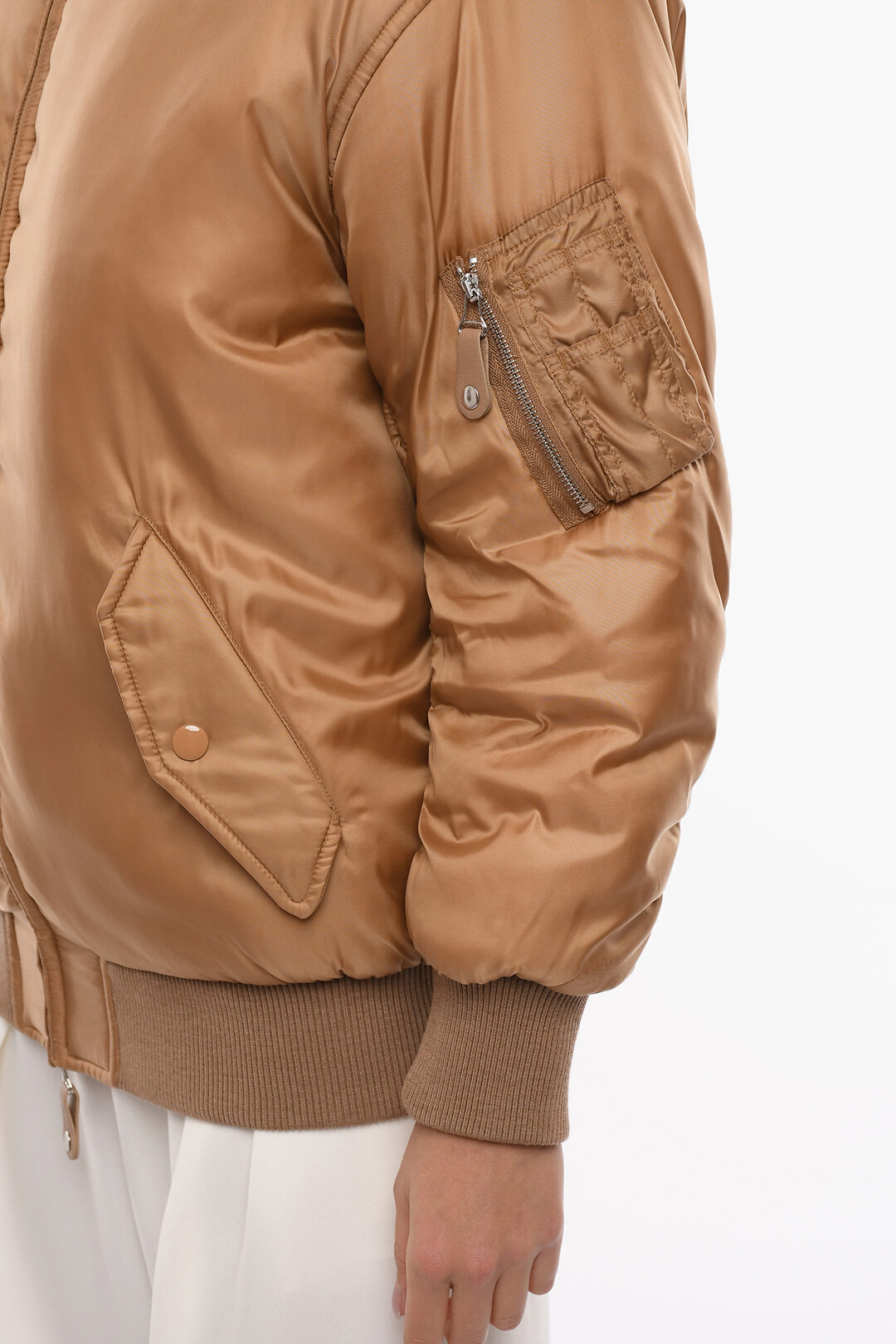 Stella McCartney Oversized SHELL Bomber Jacket with Back