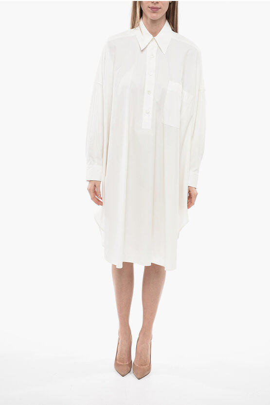 Bottega Veneta Oversized Shirt Dress In White