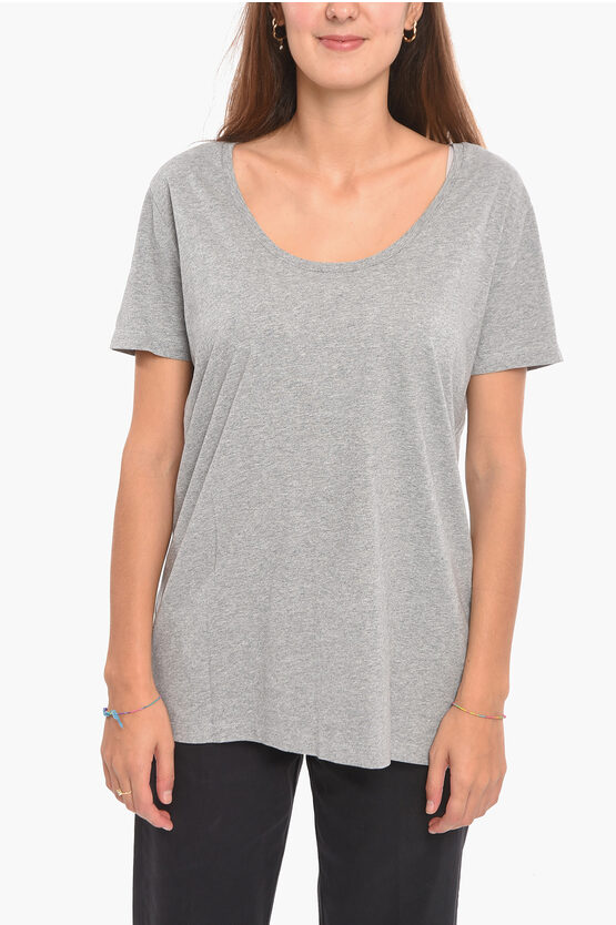 Woolrich Oversized T-shirt With Back Lettering In Grey