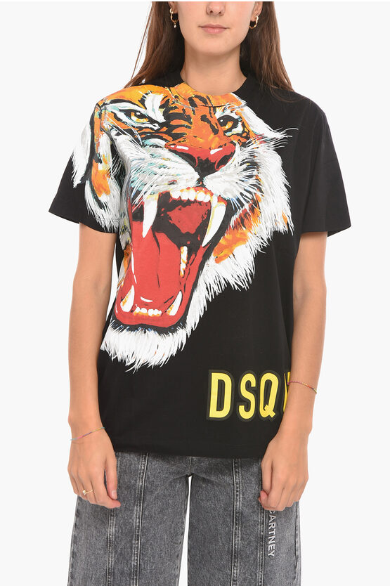 トップス journal standard luxe TIGER Print T Dsquared2 Oversized T-shirt with TIGER Print women - Glamood