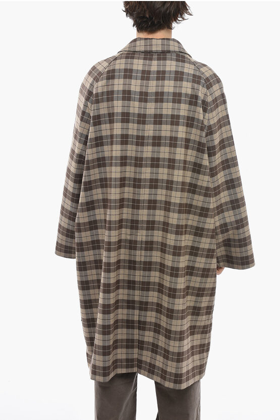 コート BALENCIAGA RAGLAN ONE LAYER COAT IN VINTAGE CHECKED WOOL BALENCIAGA Raglan One Layer coat in vintage checked wool
