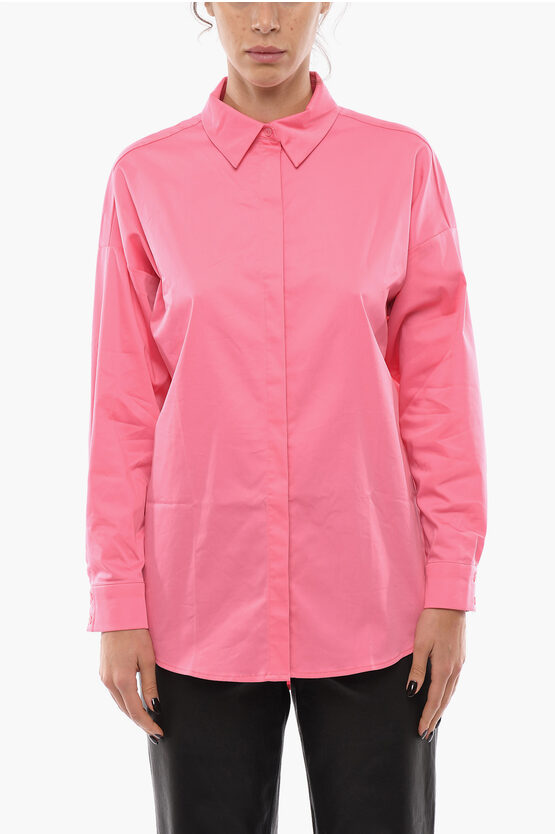 Notes Du Nord Ovetsized Kira Shirt With Button Cuffs In Pink