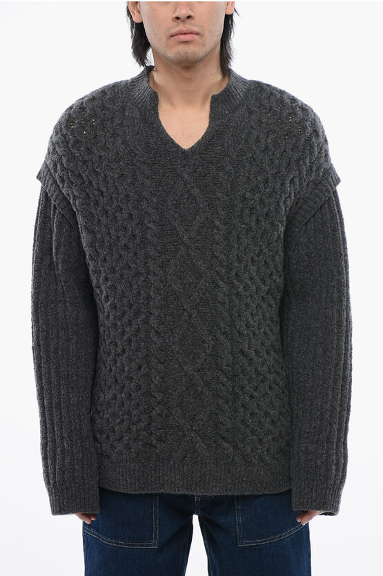 Nanushka Ovrsized Merinos Wool Celso Crew-neck Sweater