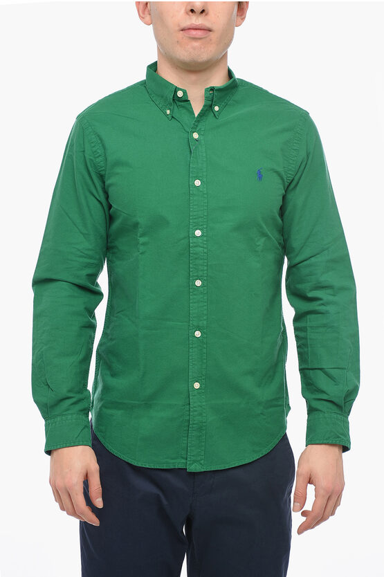 Polo Ralph Lauren Oxford Cotton Button-down Shirt In Green
