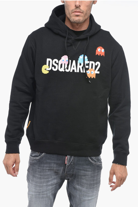 Shop Dsquared2 Pac-man Cool Fit Hoodie Sweatshirt