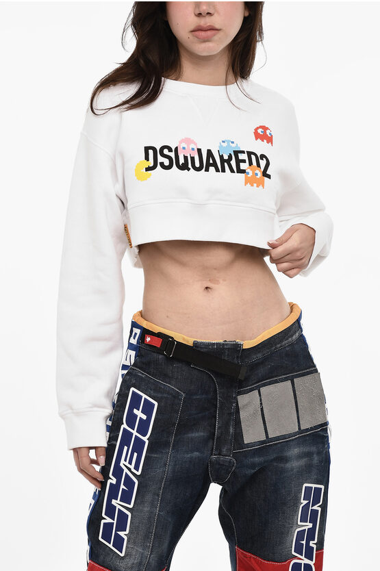 Dsquared2 Pac-man Cropped Crew-neck Sweatshirt