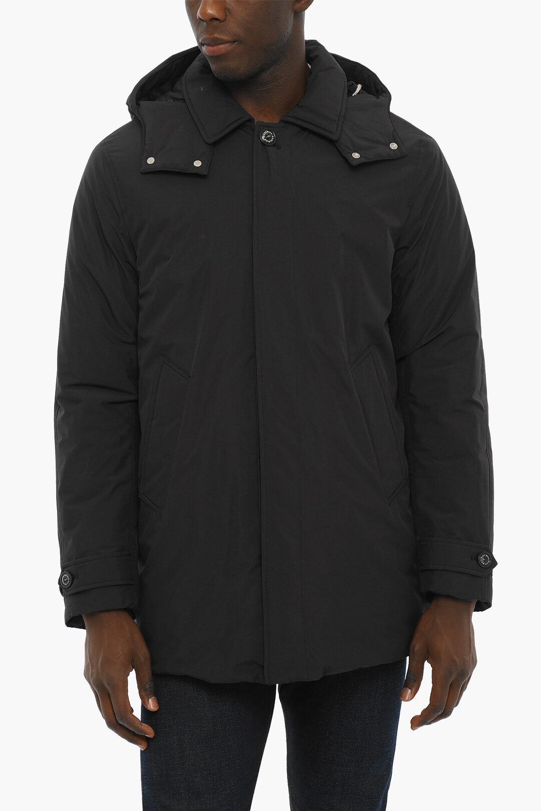 Hooded mac sale jacket mens