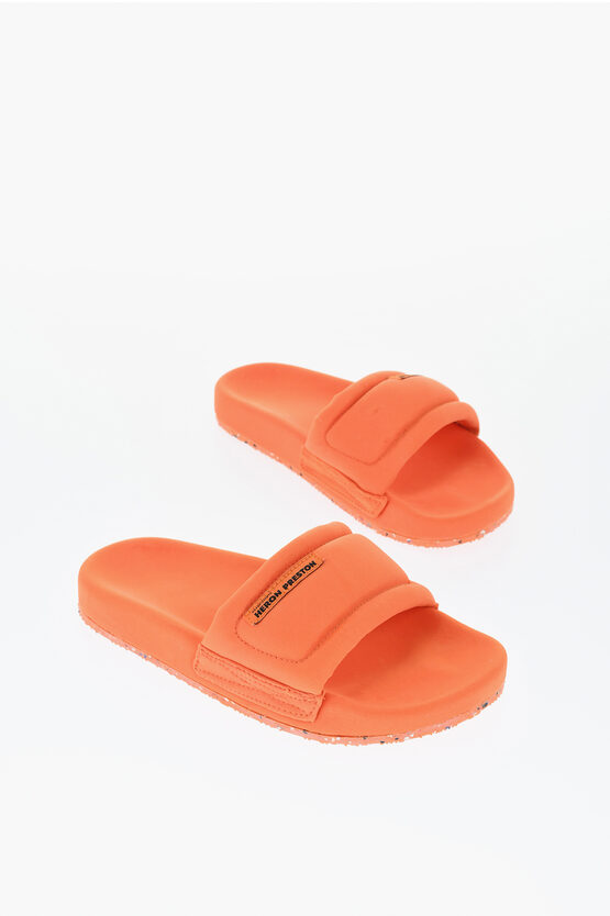 Heron Preston Padded Fabric Sandals With Logo