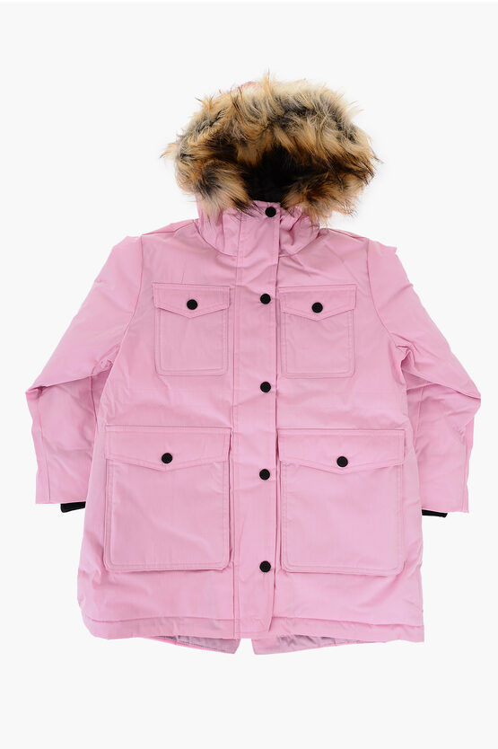 Diesel Padded Jperts Utility Jacket With Faux Fur Detail