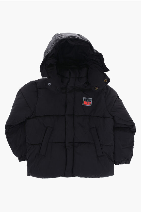 Shop Diesel Padded Jpil Jacket With Removable Hood