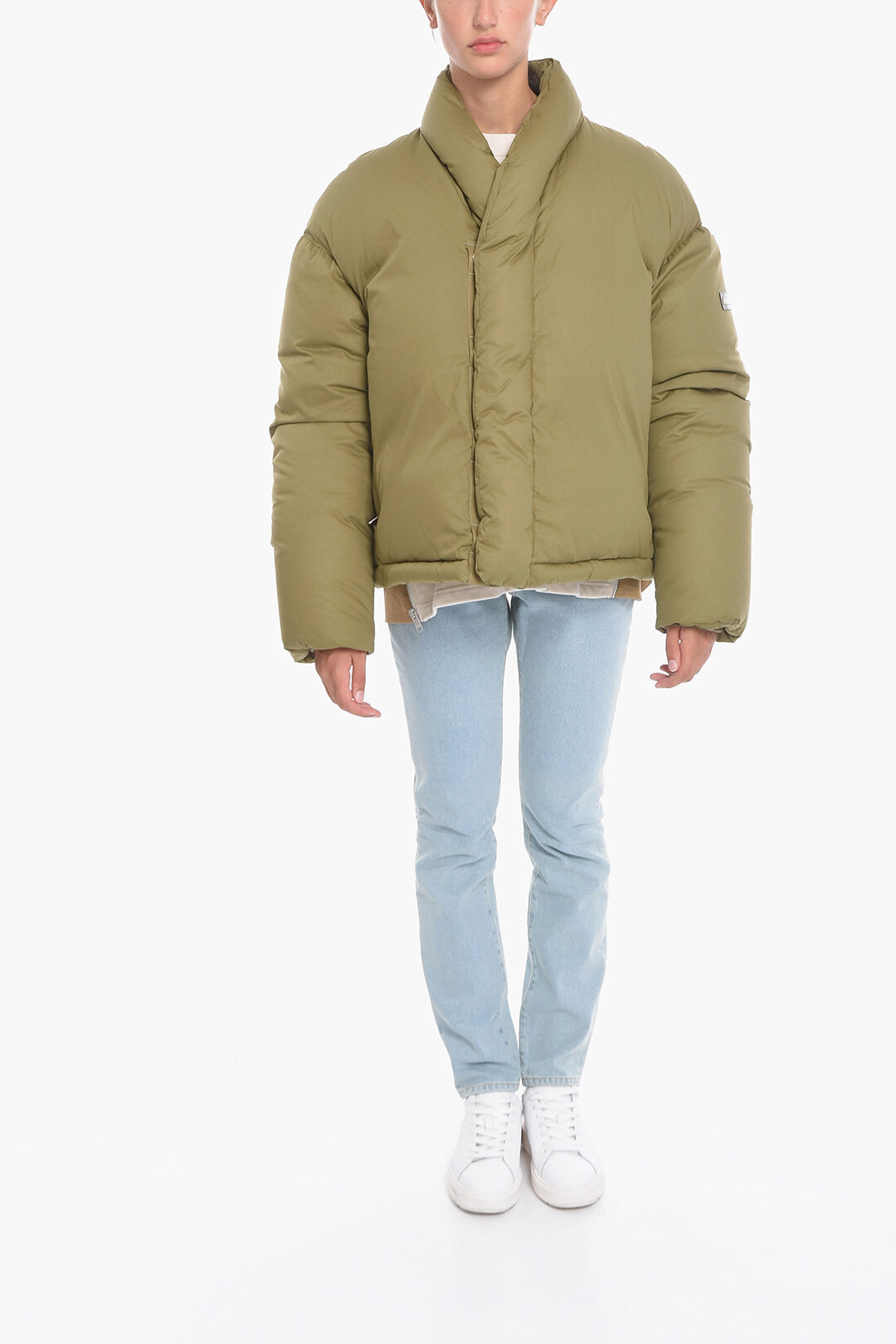 Ambush Padded KIMONO Down Jacket with Button and ZIp