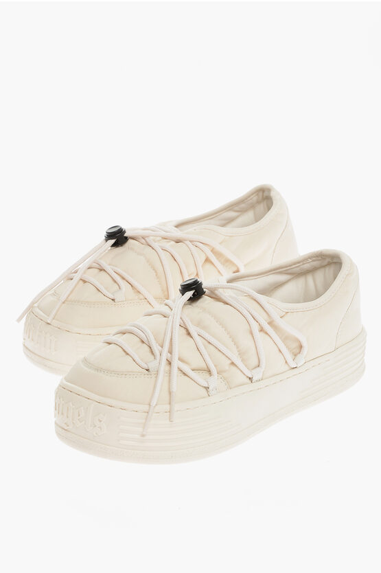 Palm Angels Padded Low-top Snow Trainers With Platform Sole In White