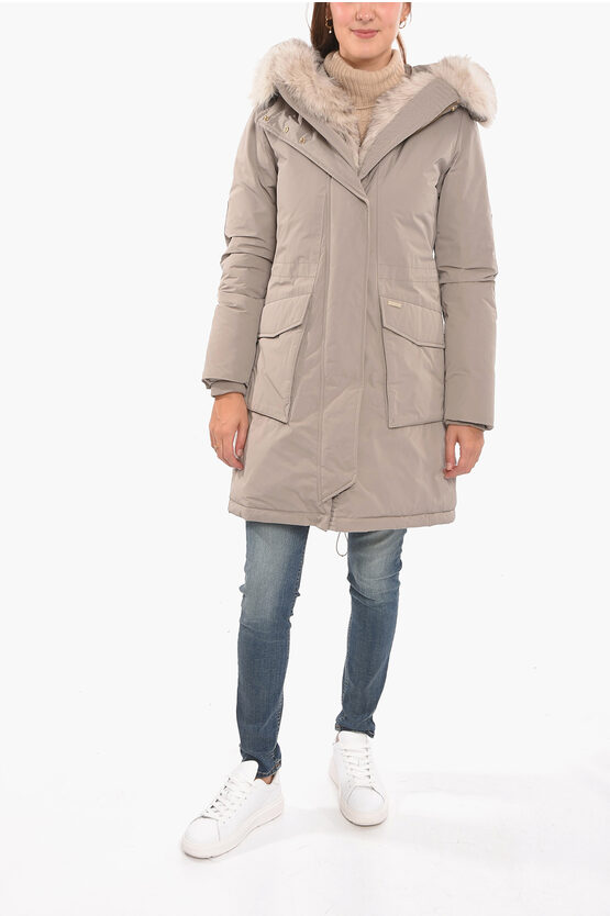 Woolrich Padded MILITARY Parka with Finn Fox Fur women - Glamood