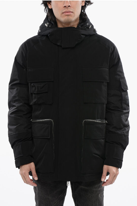 Allsaints Orbit Hooded Puffer Jacket