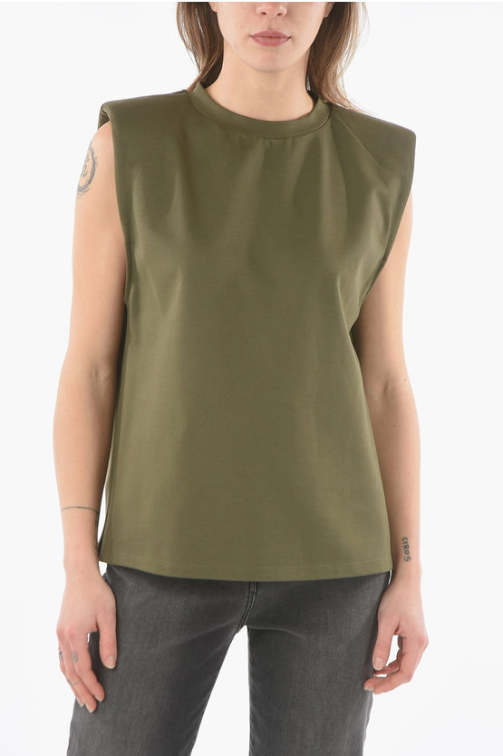 Ixos Padded Shoulder Tamarindo Relaxed Fit Top In Green