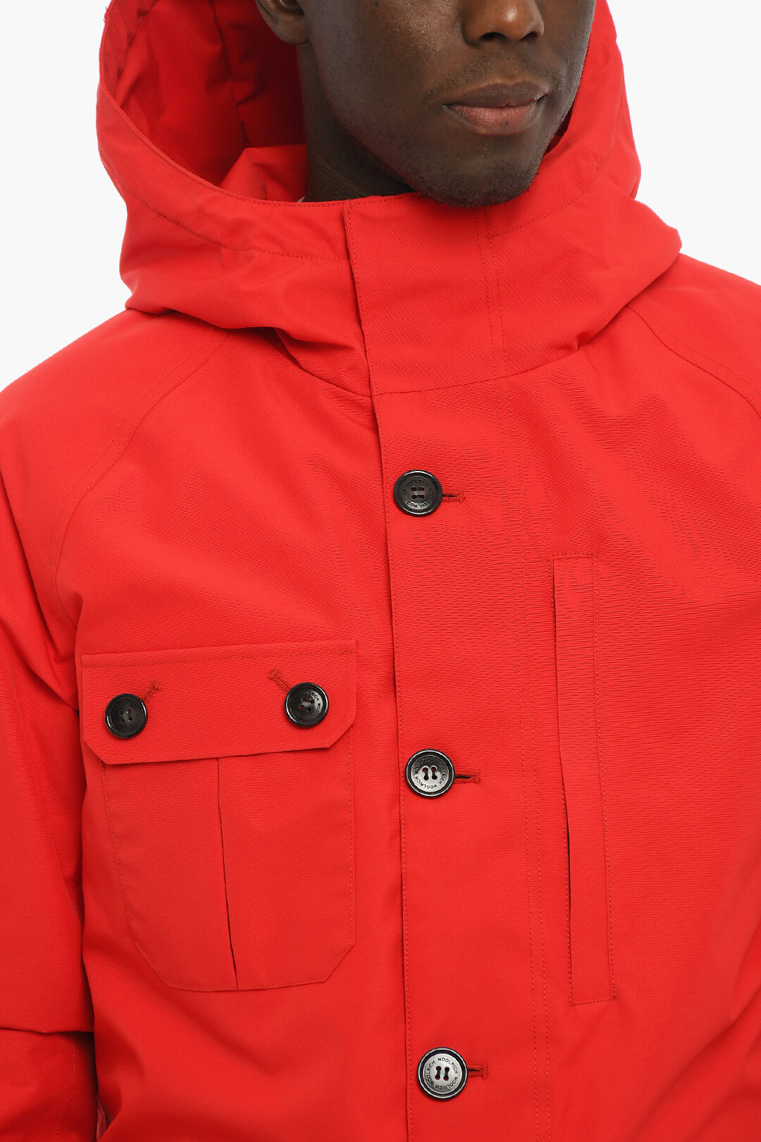 Woolrich Padded Utility Jacket with Hood men Glamood Outlet