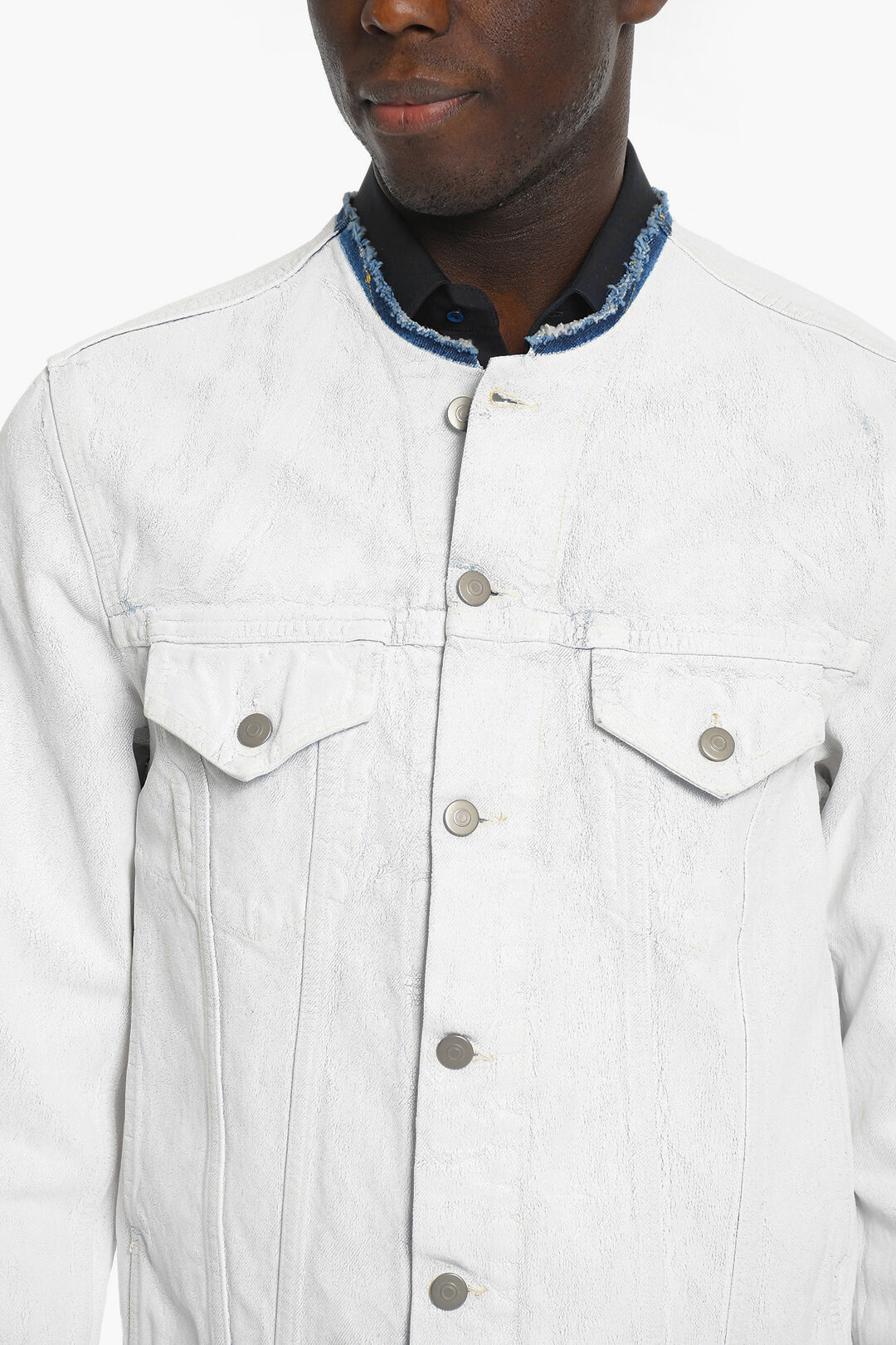 Maison Margiela Painted Denim Crew Neck Jacket men - Glamood
