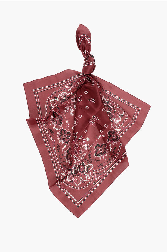 Dsquared2 Paisley Patterned Silk Foulard