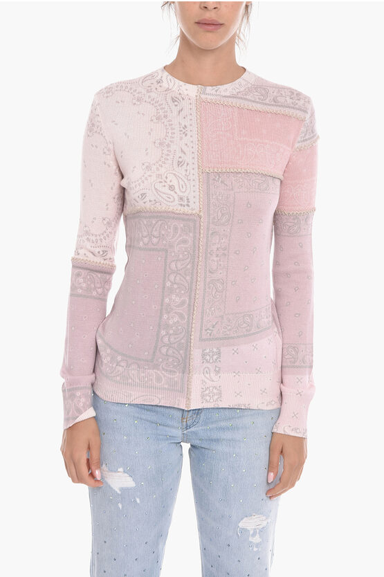 Amiri Paisley Patterned Reconstructed Jumper In Metallic