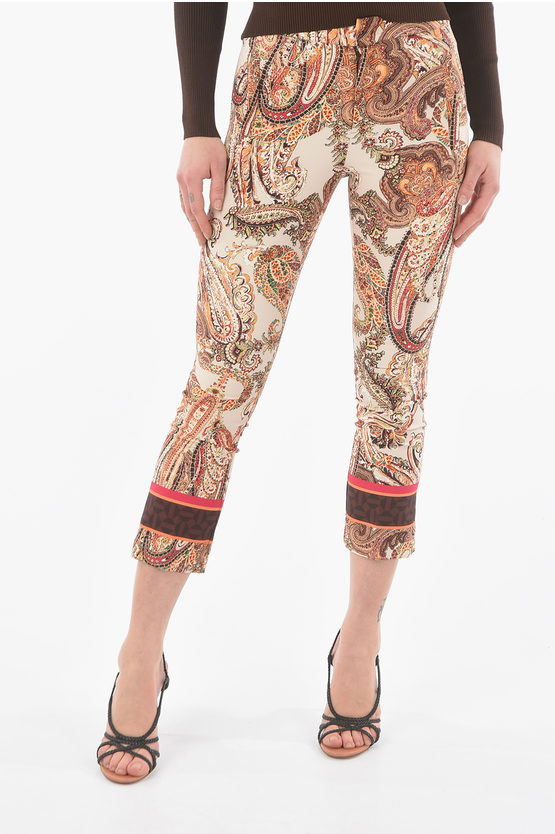 Luciah Paisley Patterned Samarcanda Cropped Trousers In Multi