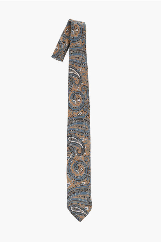 Corneliani Paisley Patterned Silk Tie
