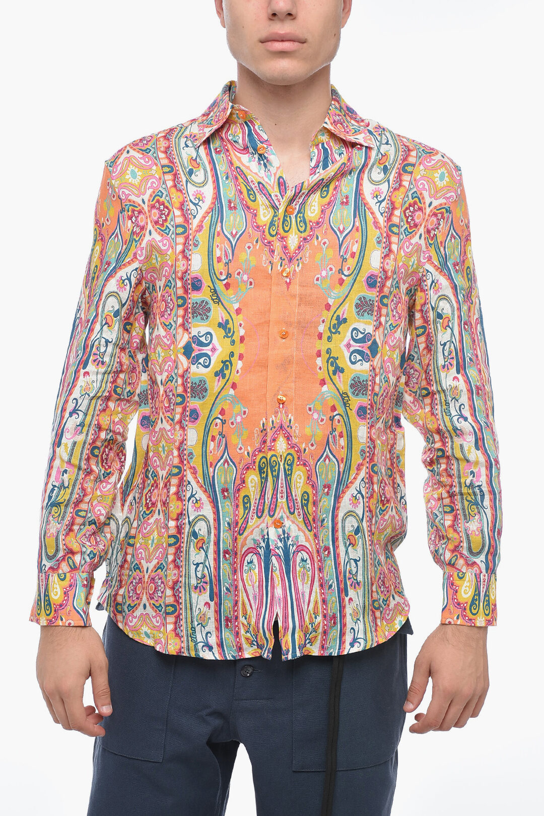 Etro Paisley Print Linen Shirt men - Glamood Outlet