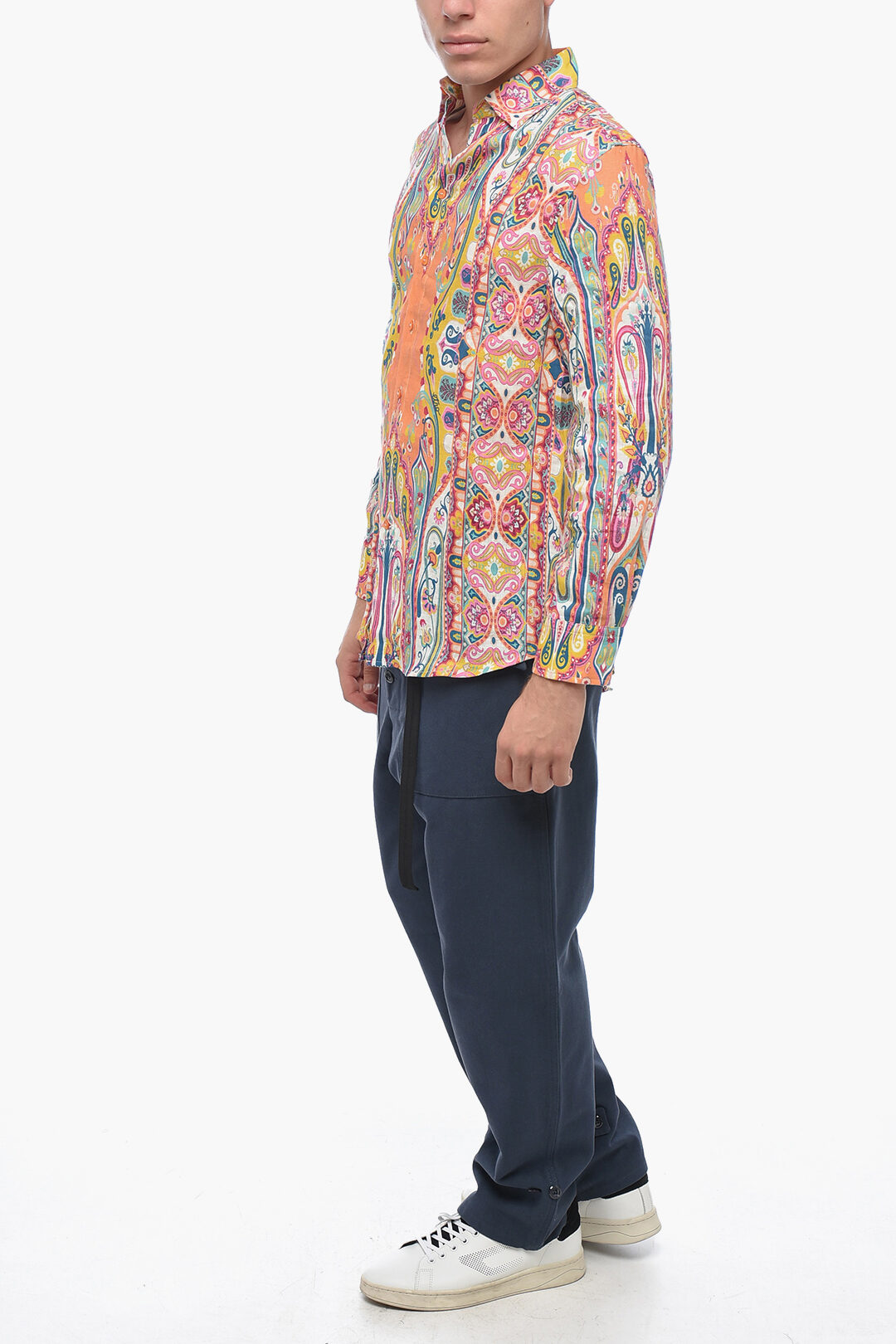 Etro Paisley Print Linen Shirt men - Glamood Outlet