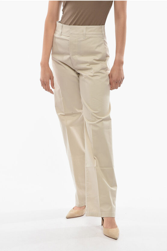 Department 5 Palazzo Tre Pants With Hidden Closure In White