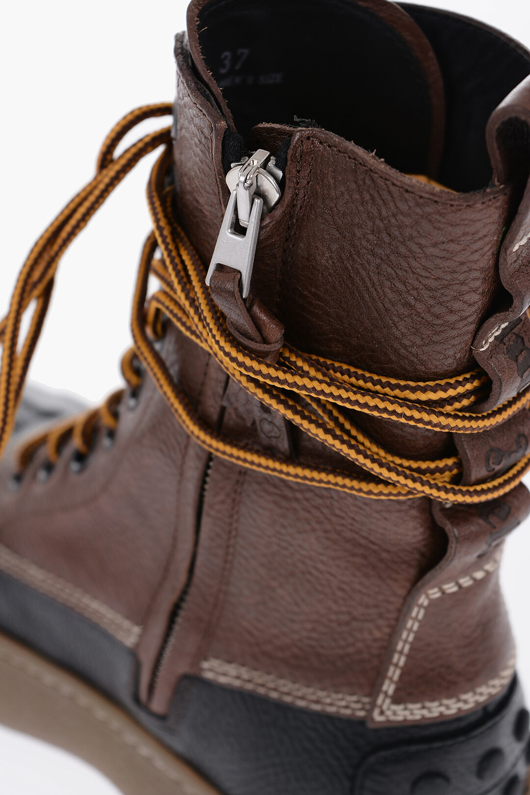Tod's PALM ANGELS X MONCLER Two-Tone textured Leather Combat Tod's PALM ANGELS X MONCLER Two-Tone textured Leather Combat
