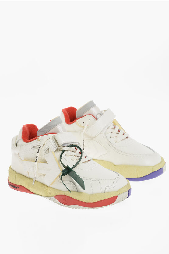 Shop Off-white Panelled Puzzle Couture Low-top Sneakers