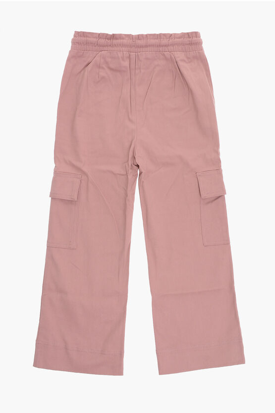 Pantaloi Cargo PAPERBAG in Cotone Stretchcon Elastico in Vita