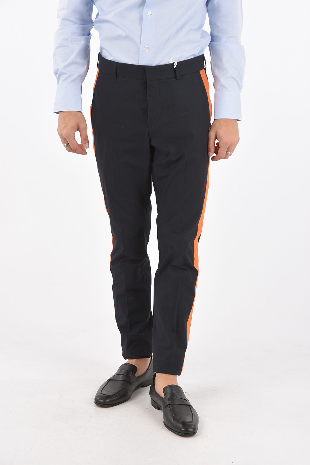 Valentino Pantaloni 4 Tasche in Cotone con Bande a Contrasto uomo - Glamood  Outlet