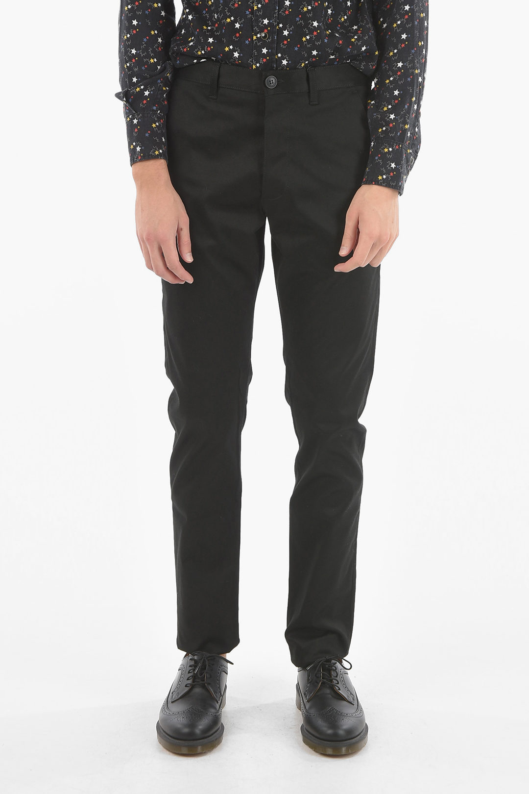 Saint Laurent Pantaloni a 5 Tasche in Cotone Stretch uomo - Glamood Outlet