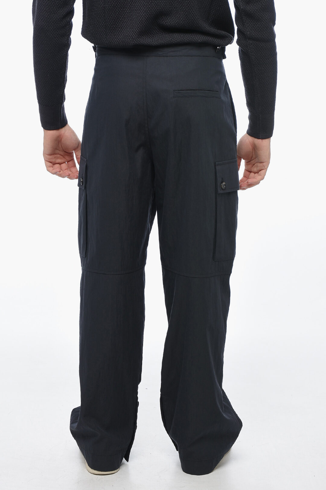 Bottega Veneta Pantaloni Cargo in Misto Cotone con Bottoni alla