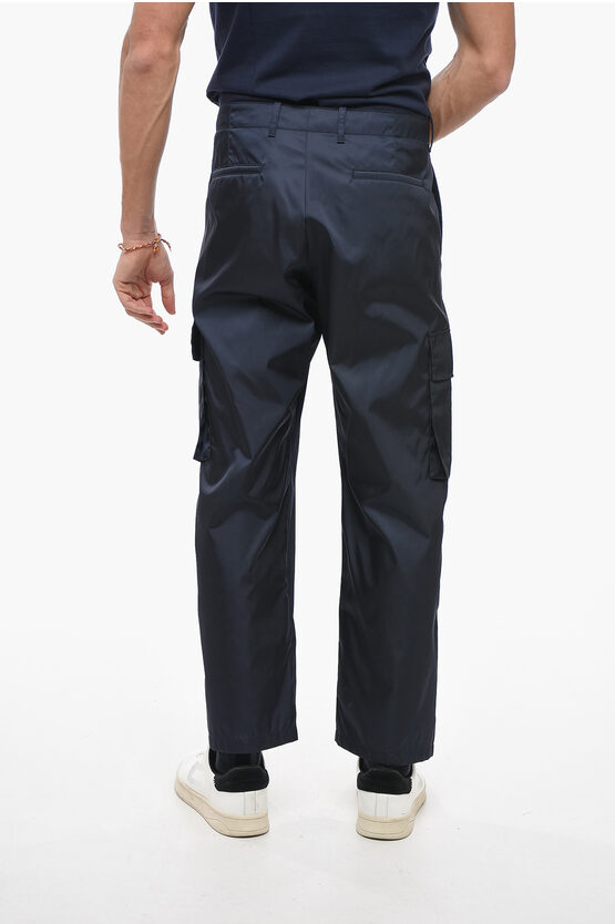 Prada Pantaloni Cargo RE-NYLON Cropped Fit uomo Glamood Outlet