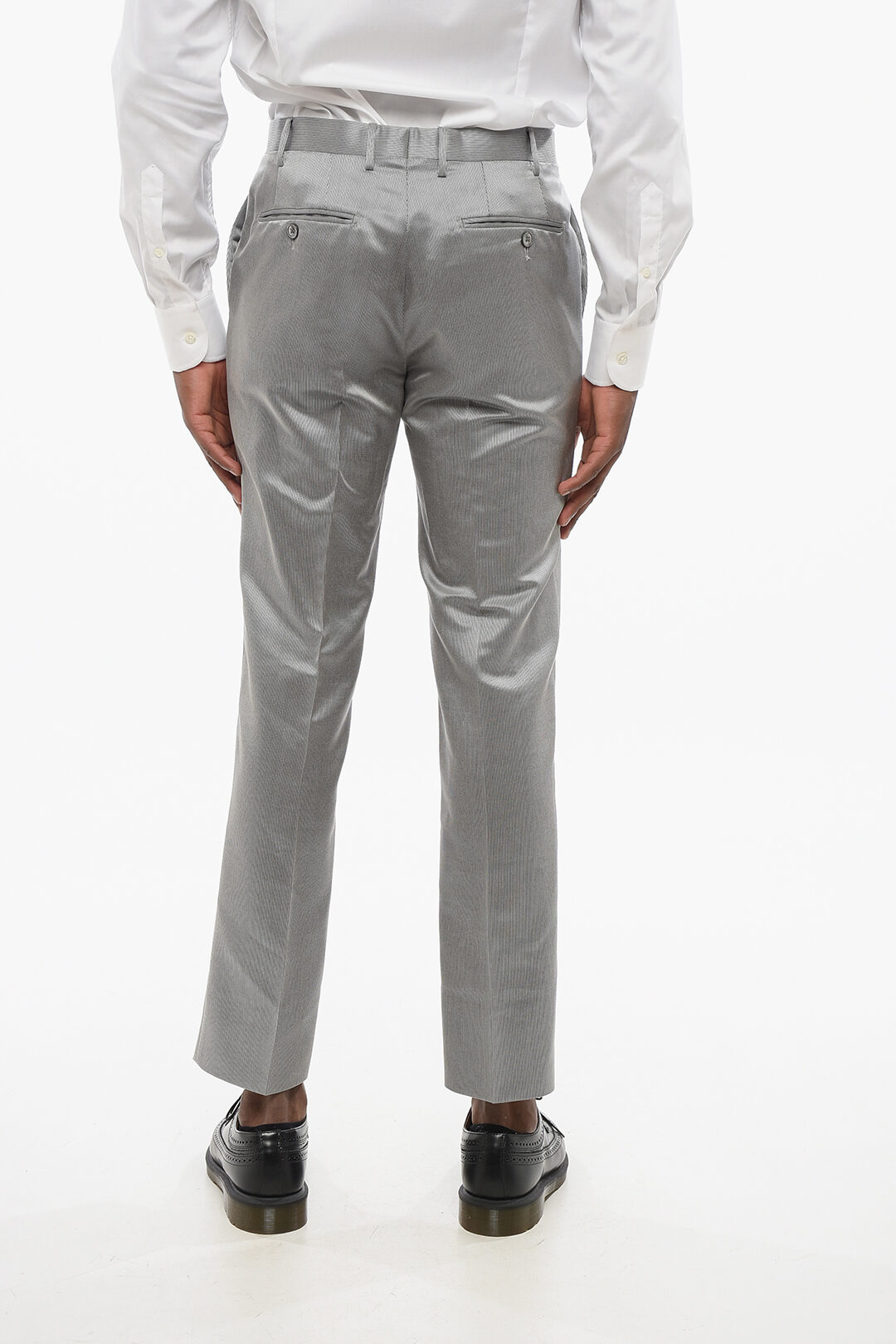 Corneliani Pantaloni CERIM.LEADER in Lana Vergine e Seta a Righe ...