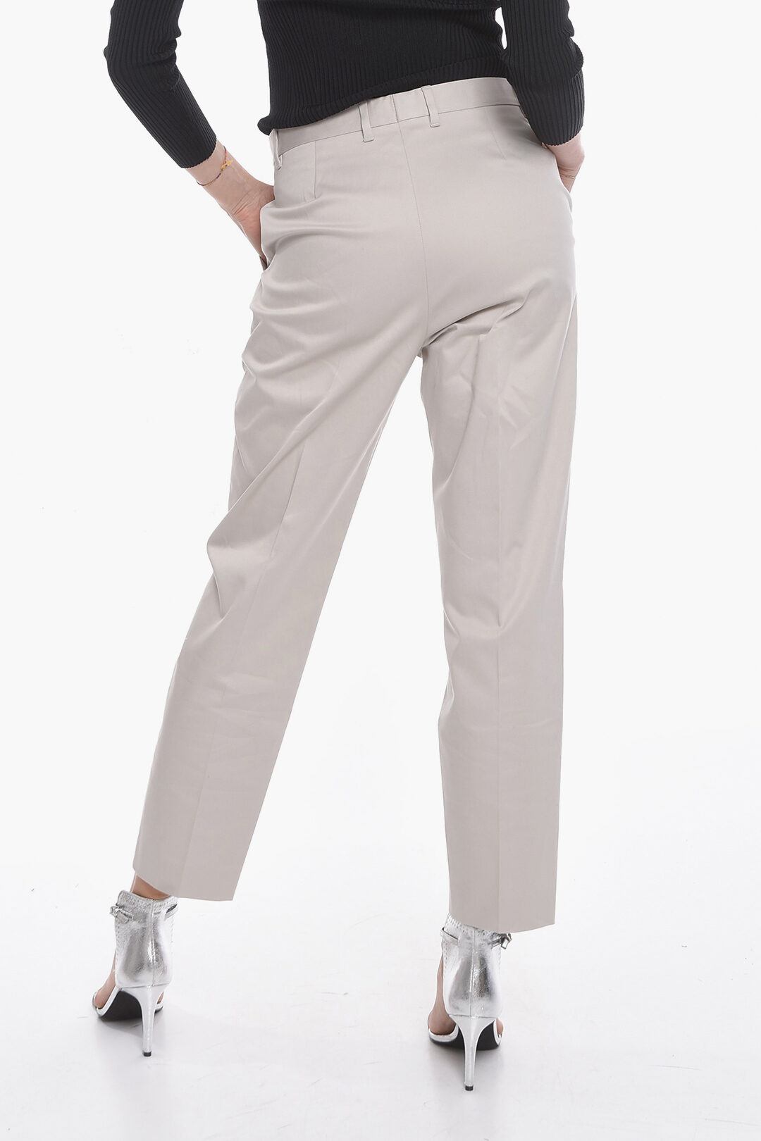 Malito Breve Pantaloni Boyfriend Con Bottone 8015 | Taglia Unica Per Taglie 38-44 | Comodi E Casual - 5