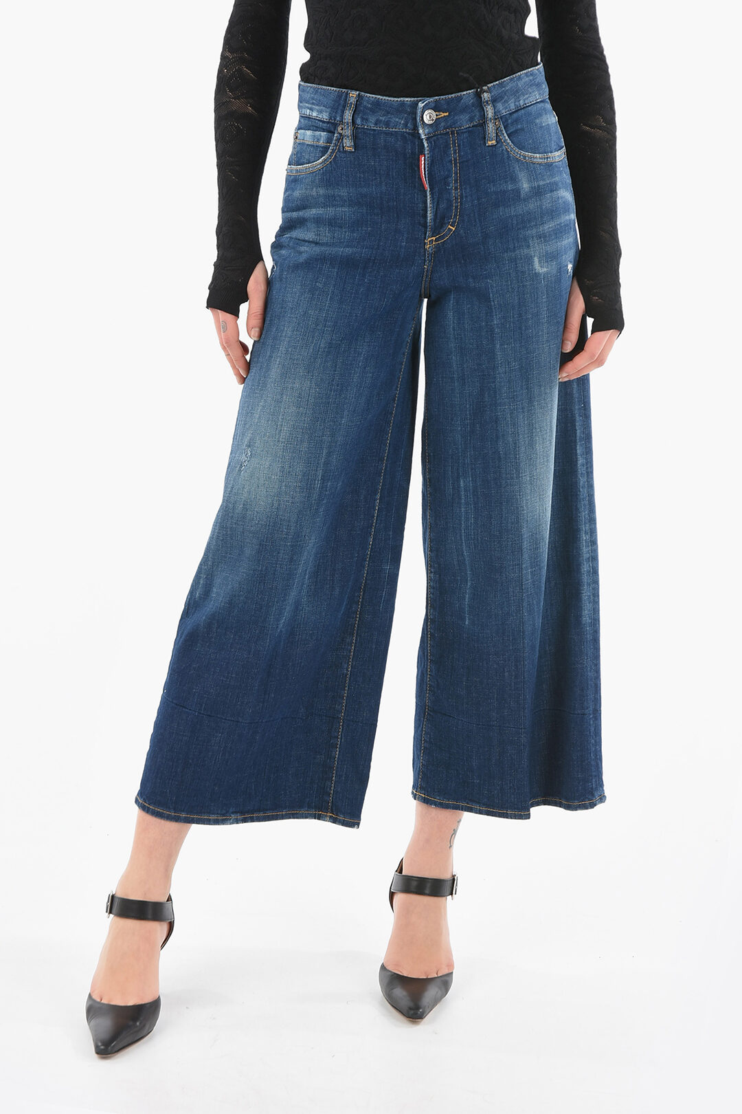 Pantaloni on sale culotte jeans