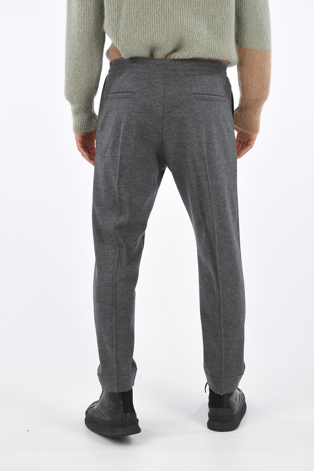 Jil Sander Pantaloni in Lana con Elastico in Vita uomo - Glamood Outlet