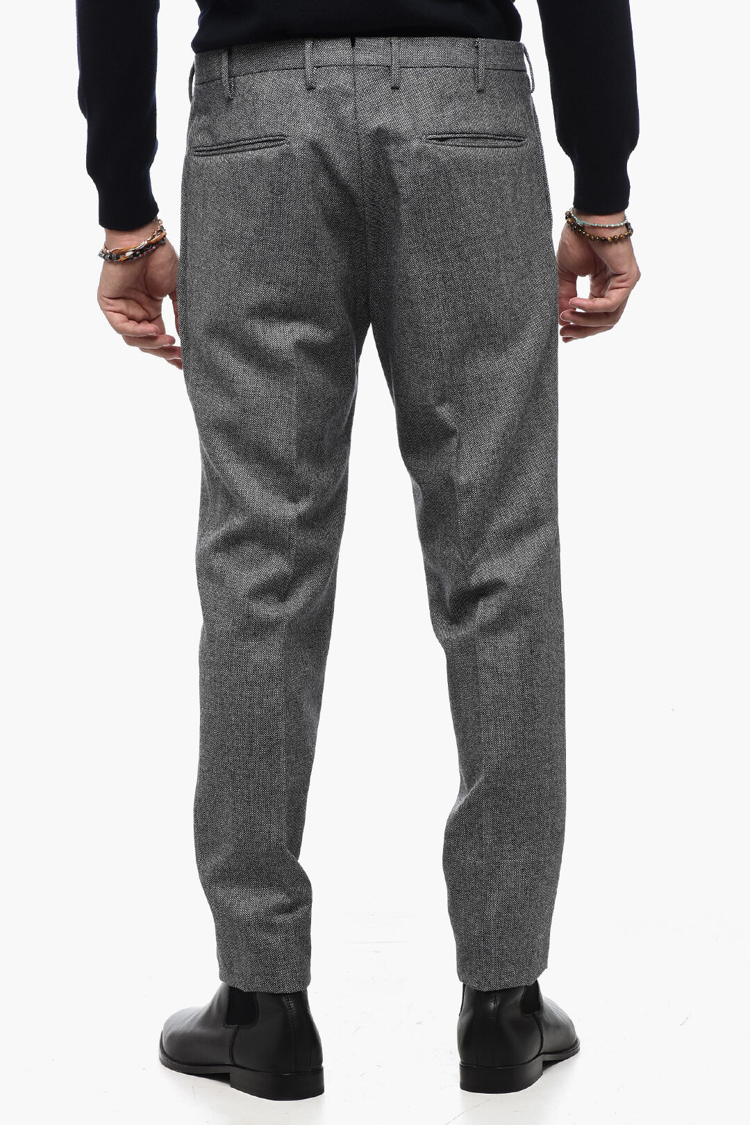 Incotex Pantaloni in Lana Vergine a Vita Regolare uomo Glamood