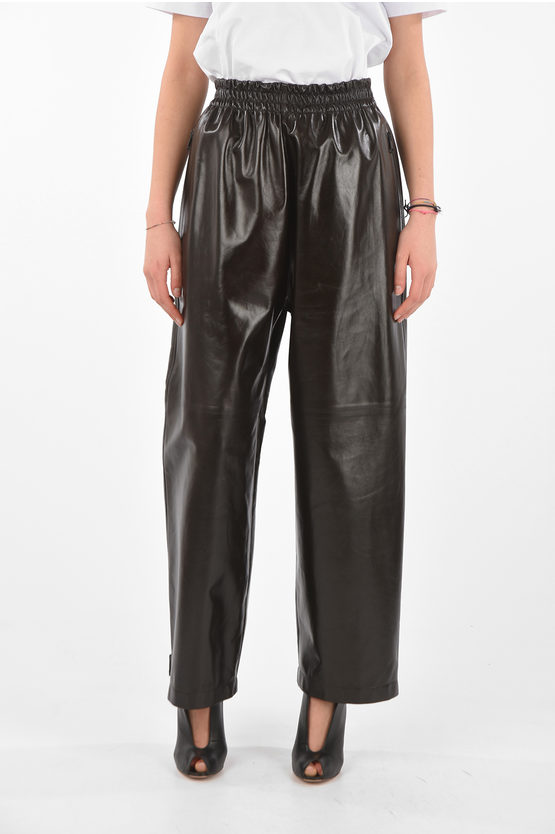 Bottega Veneta Pantaloni Palazzo 3 Tasche in Pelle con Elastico in Vita  donna - Glamood Outlet